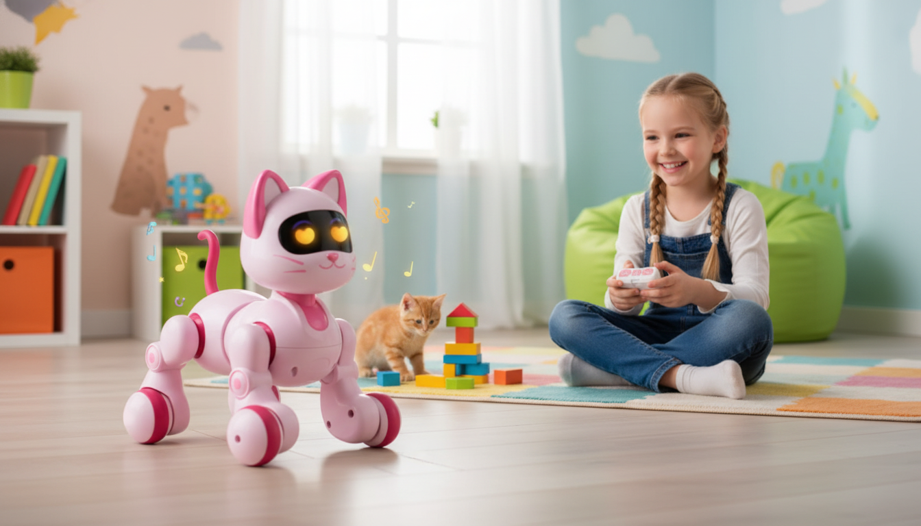 RC Robot Cat: Voice Commands, Music & Dance Fun