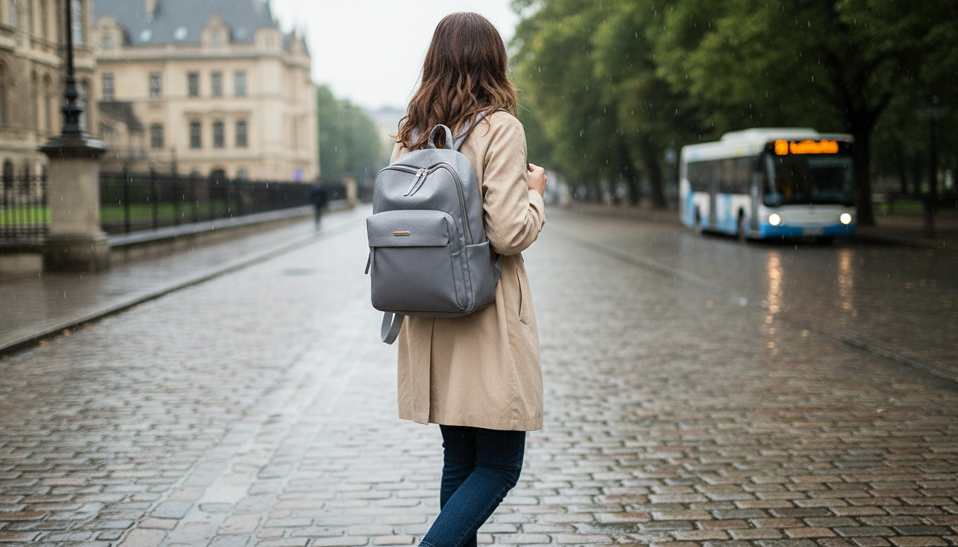 Water-Resistant Nylon Backpack for Women: School & Travel